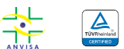 logo da Anvisa e Certificado TUV